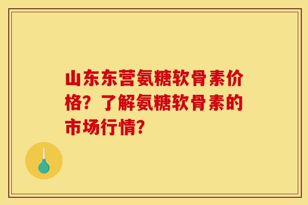 山东东营氨糖软骨素价格？了解氨糖软骨素的市场行情？-第1张图片-关节骑士