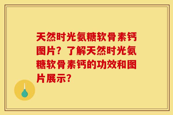 天然时光氨糖软骨素钙图片？了解天然时光氨糖软骨素钙的功效和图片展示？