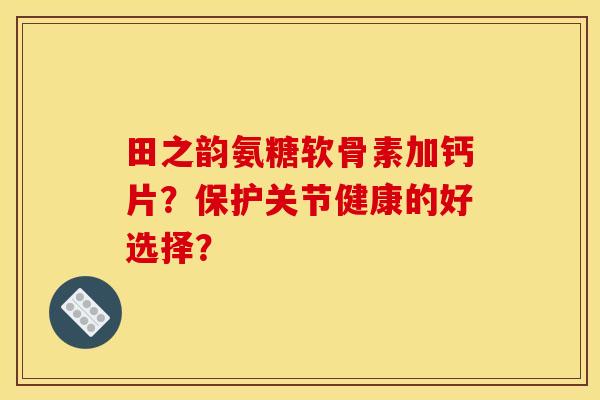 田之韵氨糖软骨素加钙片？保护关节健康的好选择？