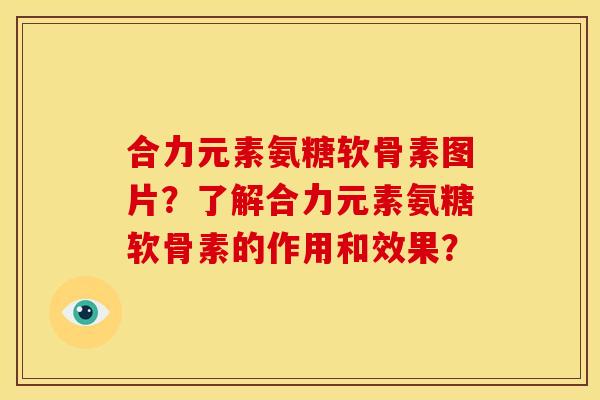 合力元素氨糖软骨素图片？了解合力元素氨糖软骨素的作用和效果？-第1张图片-关节骑士