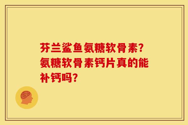 芬兰鲨鱼氨糖软骨素？氨糖软骨素钙片真的能补钙吗？-第1张图片-关节骑士
