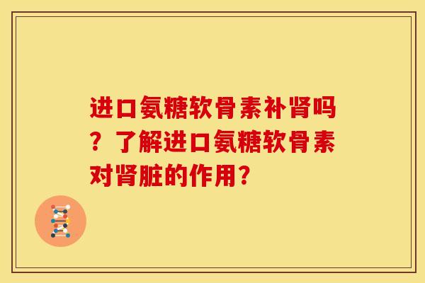 进口氨糖软骨素补肾吗?了解进口氨糖软骨素对肾脏的作用?-第1张图片-关节骑士 进口氨糖软骨素补肾吗?了解进口氨糖软骨素对肾脏的作用?-第1张图片-关节骑士