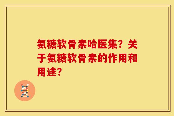氨糖软骨素哈医集？关于氨糖软骨素的作用和用途？