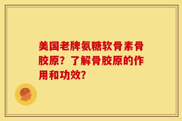 美国老牌氨糖软骨素骨胶原?了解骨胶原的作用和功效?-第1张图片-关节骑士 美国老牌氨糖软骨素骨胶原?了解骨胶原的作用和功效?-第1张图片-关节骑士