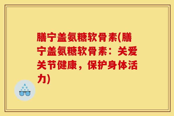 膳宁盖氨糖软骨素(膳宁盖氨糖软骨素：关爱关节健康，保护身体活力)