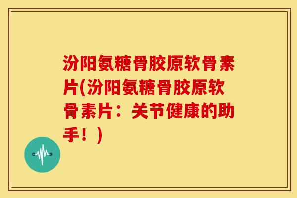 汾阳氨糖骨胶原软骨素片(汾阳氨糖骨胶原软骨素片：关节健康的助手！)