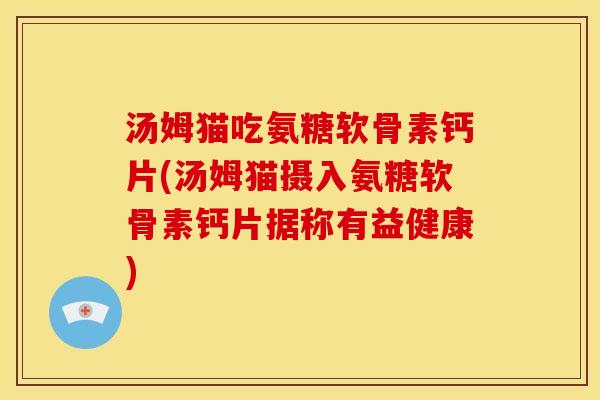 汤姆猫吃氨糖软骨素钙片(汤姆猫摄入氨糖软骨素钙片据称有益健康)