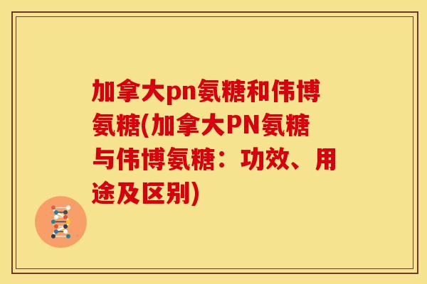 加拿大pn氨糖和伟博氨糖(加拿大PN氨糖与伟博氨糖：功效、用途及区别)