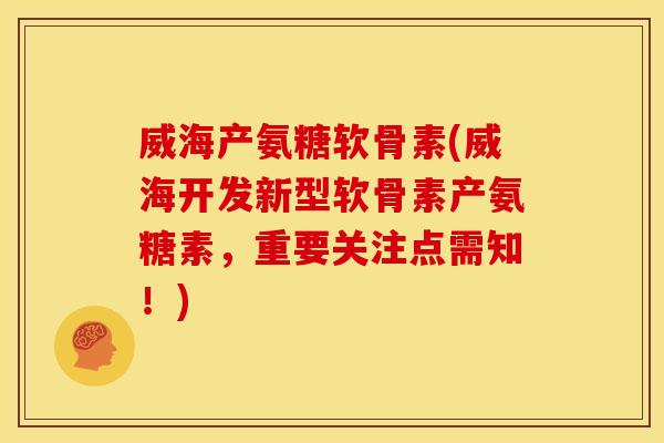 威海产氨糖软骨素(威海开发新型软骨素产氨糖素，重要关注点需知！)-第1张图片-关节骑士