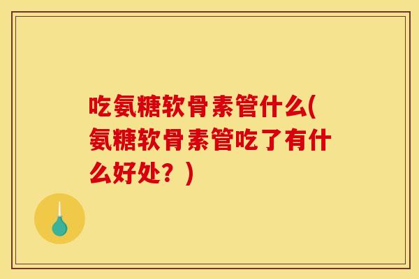 吃氨糖软骨素管什么(氨糖软骨素管吃了有什么好处？)