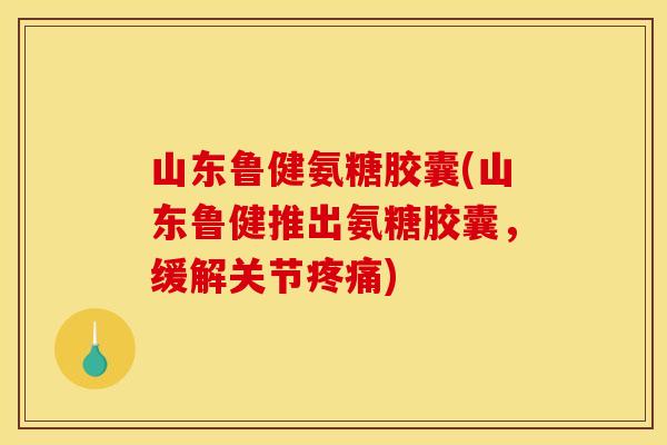 山东鲁健氨糖胶囊(山东鲁健推出氨糖胶囊,缓解关节疼痛)-第1张图片-关节骑士 山东鲁健氨糖胶囊(山东鲁健推出氨糖胶囊,缓解关节疼痛)-第1张图片-关节骑士