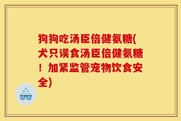 狗狗吃汤臣倍健氨糖(犬只误食汤臣倍健氨糖！加紧监管宠物饮食安全)