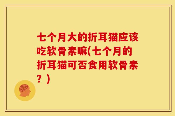 七个月大的折耳猫应该吃软骨素嘛(七个月的折耳猫可否食用软骨素？)