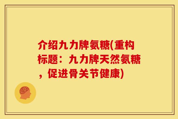 介绍九力牌氨糖(重构标题：九力牌天然氨糖，促进骨关节健康)