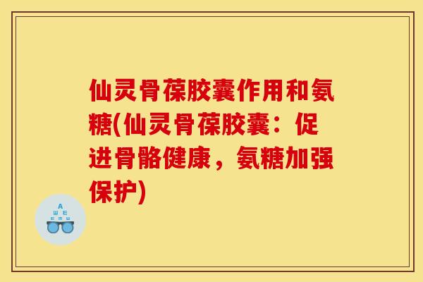 仙灵骨葆胶囊作用和氨糖(仙灵骨葆胶囊：促进骨骼健康，氨糖加强保护)