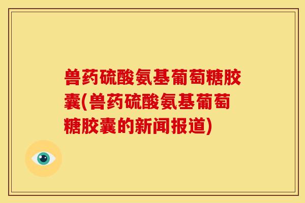 兽药硫酸氨基葡萄糖胶囊(兽药硫酸氨基葡萄糖胶囊的新闻报道)-第1张图片-关节骑士