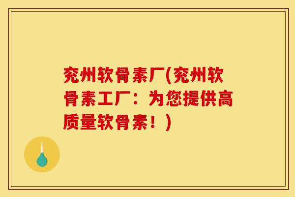 兖州软骨素厂(兖州软骨素工厂：为您提供高质量软骨素！)