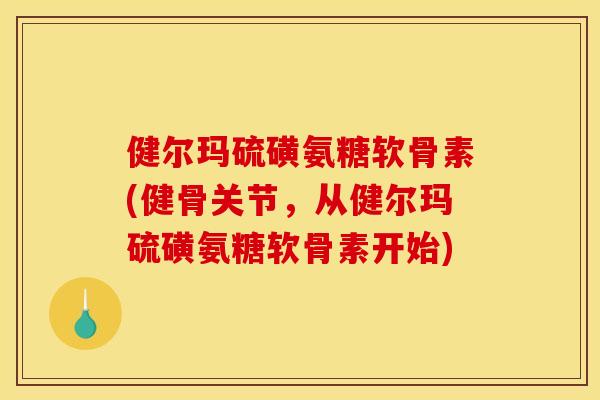 健尔玛硫磺氨糖软骨素(健骨关节，从健尔玛硫磺氨糖软骨素开始)