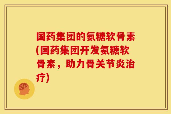 国药集团的氨糖软骨素(国药集团开发氨糖软骨素，助力骨关节炎治疗)-第1张图片-关节骑士