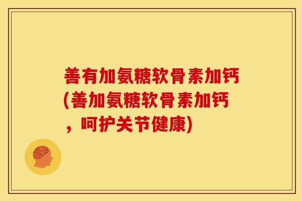 善有加氨糖软骨素加钙(善加氨糖软骨素加钙，呵护关节健康)