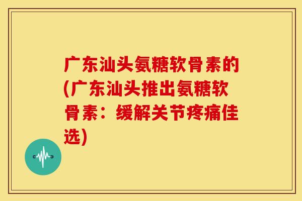 广东汕头氨糖软骨素的(广东汕头推出氨糖软骨素：缓解关节疼痛佳选)