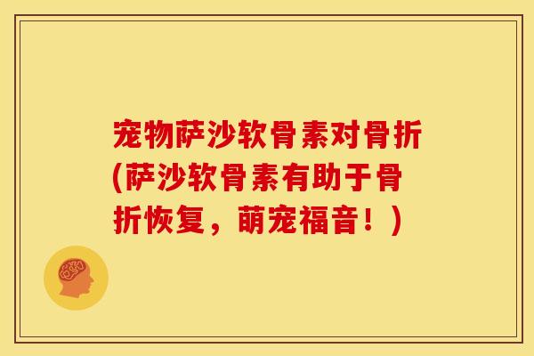 宠物萨沙软骨素对骨折(萨沙软骨素有助于骨折恢复，萌宠福音！)