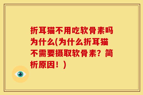 折耳猫不用吃软骨素吗为什么(为什么折耳猫不需要摄取软骨素？简析原因！)