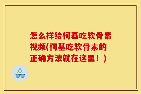 怎么样给柯基吃软骨素视频(柯基吃软骨素的正确方法就在这里！)