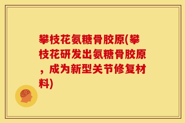 攀枝花氨糖骨胶原(攀枝花研发出氨糖骨胶原，成为新型关节修复材料)