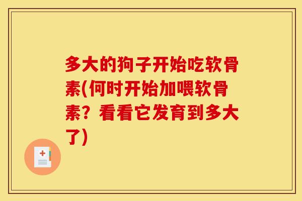 多大的狗子开始吃软骨素(何时开始加喂软骨素？看看它发育到多大了)