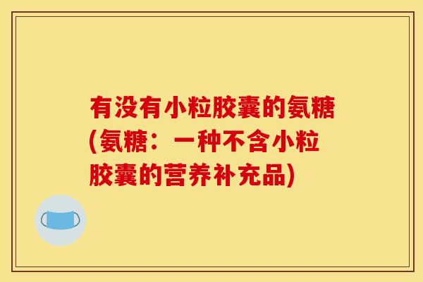 有没有小粒胶囊的氨糖(氨糖：一种不含小粒胶囊的营养补充品)