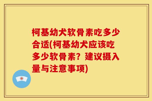 柯基幼犬软骨素吃多少合适(柯基幼犬应该吃多少软骨素？建议摄入量与注意事项)