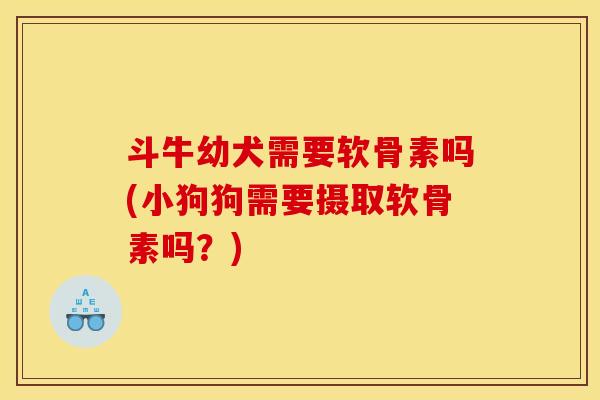 斗牛幼犬需要软骨素吗(小狗狗需要摄取软骨素吗？)