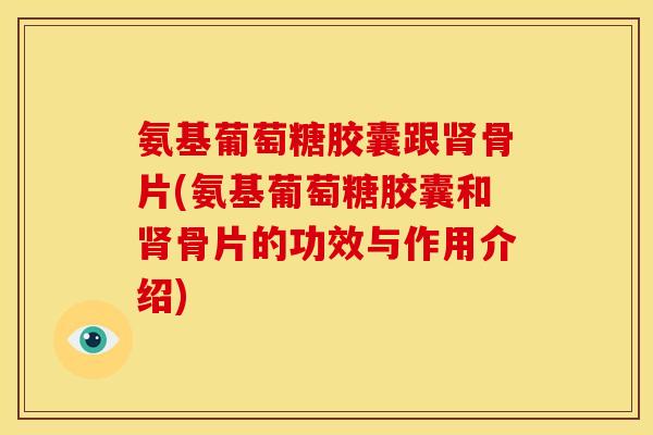 氨基葡萄糖胶囊跟肾骨片(氨基葡萄糖胶囊和肾骨片的功效与作用介绍)