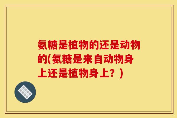 氨糖是植物的还是动物的(氨糖是来自动物身上还是植物身上？)