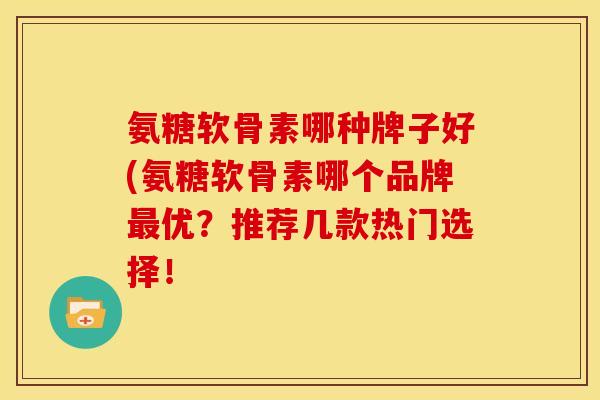 氨糖软骨素哪种牌子好(氨糖软骨素哪个品牌最优？推荐几款热门选择！