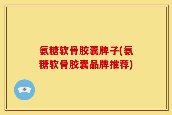 氨糖软骨胶囊牌子(氨糖软骨胶囊品牌推荐)-第1张图片-关节骑士