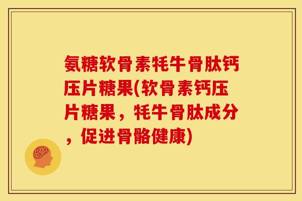 氨糖软骨素牦牛骨肽钙压片糖果(软骨素钙压片糖果，牦牛骨肽成分，促进骨骼健康)