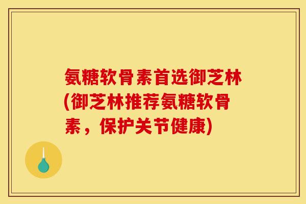 氨糖软骨素首选御芝林(御芝林推荐氨糖软骨素，保护关节健康)-第1张图片-关节骑士