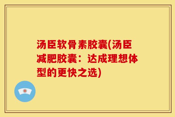 汤臣软骨素胶囊(汤臣减肥胶囊：达成理想体型的更快之选)
