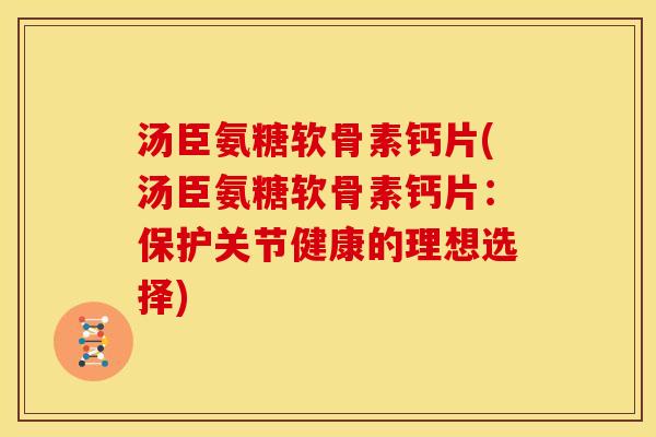 汤臣氨糖软骨素钙片(汤臣氨糖软骨素钙片：保护关节健康的理想选择)