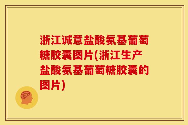 浙江诚意盐酸氨基葡萄糖胶囊图片(浙江生产盐酸氨基葡萄糖胶囊的图片)