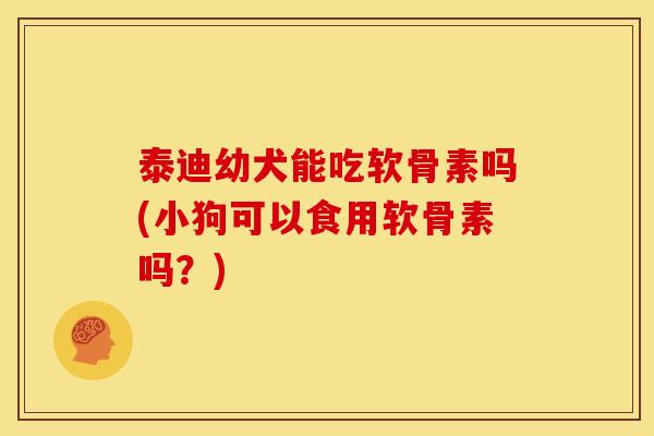 泰迪幼犬能吃软骨素吗(小狗可以食用软骨素吗？)