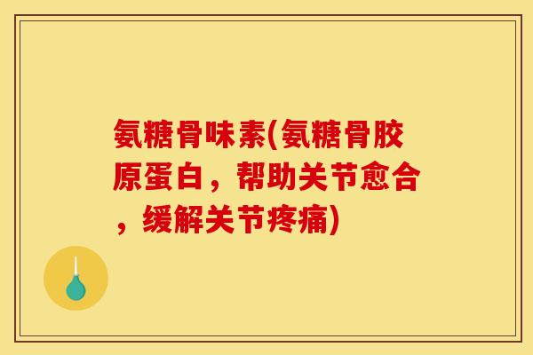 氨糖骨味素(氨糖骨胶原蛋白，帮助关节愈合，缓解关节疼痛)