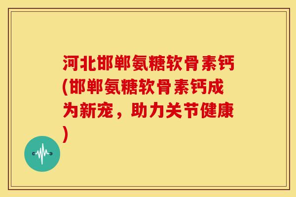 河北邯郸氨糖软骨素钙(邯郸氨糖软骨素钙成为新宠，助力关节健康)
