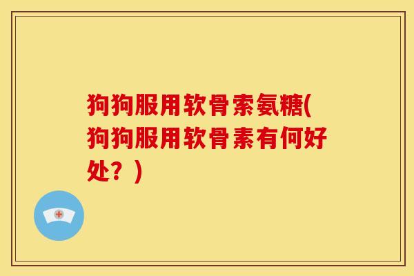 狗狗服用软骨索氨糖(狗狗服用软骨素有何好处？)