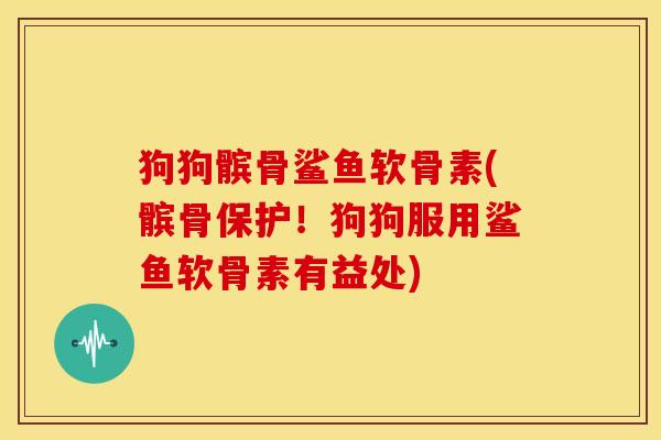 狗狗髌骨鲨鱼软骨素(髌骨保护！狗狗服用鲨鱼软骨素有益处)