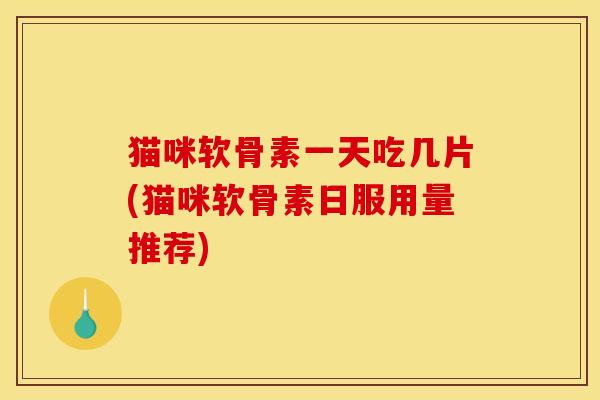 猫咪软骨素一天吃几片(猫咪软骨素日服用量推荐)