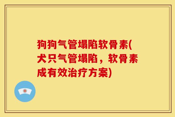 狗狗气管塌陷软骨素(犬只气管塌陷,软骨素成有效治疗方案)-第1张图片-关节骑士 狗狗气管塌陷软骨素(犬只气管塌陷,软骨素成有效治疗方案)-第1张图片-关节骑士