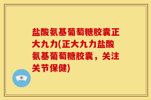 盐酸氨基葡萄糖胶囊正大九力(正大九力盐酸氨基葡萄糖胶囊,关注关节保健)-第1张图片-关节骑士 盐酸氨基葡萄糖胶囊正大九力(正大九力盐酸氨基葡萄糖胶囊,关注关节保健)-第1张图片-关节骑士